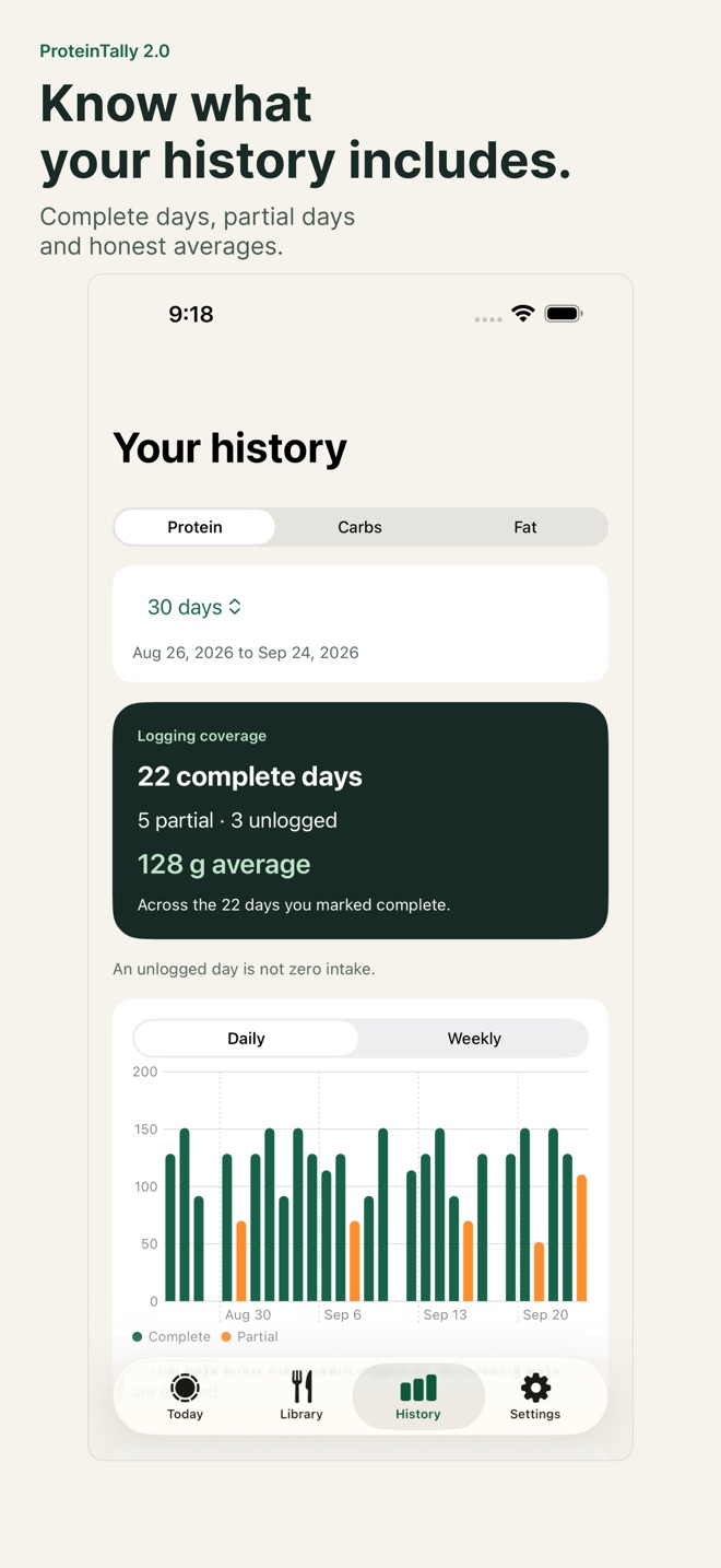 ProteinTally: Protein Tracker screenshot 5