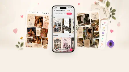 создать приглашение открытк‪и‬ iPhone screenshot 7