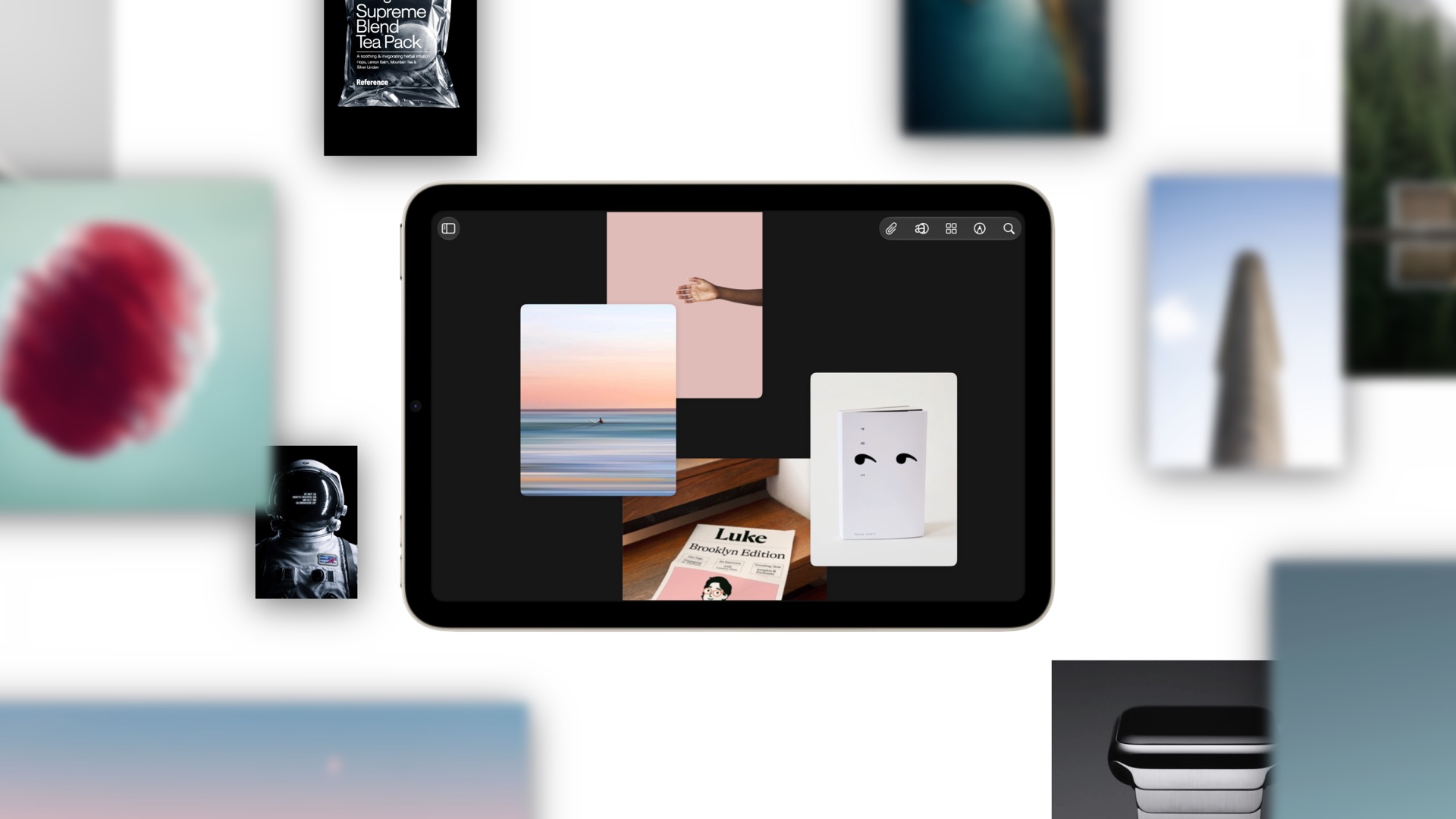 Reference Board: Mood Board product page header