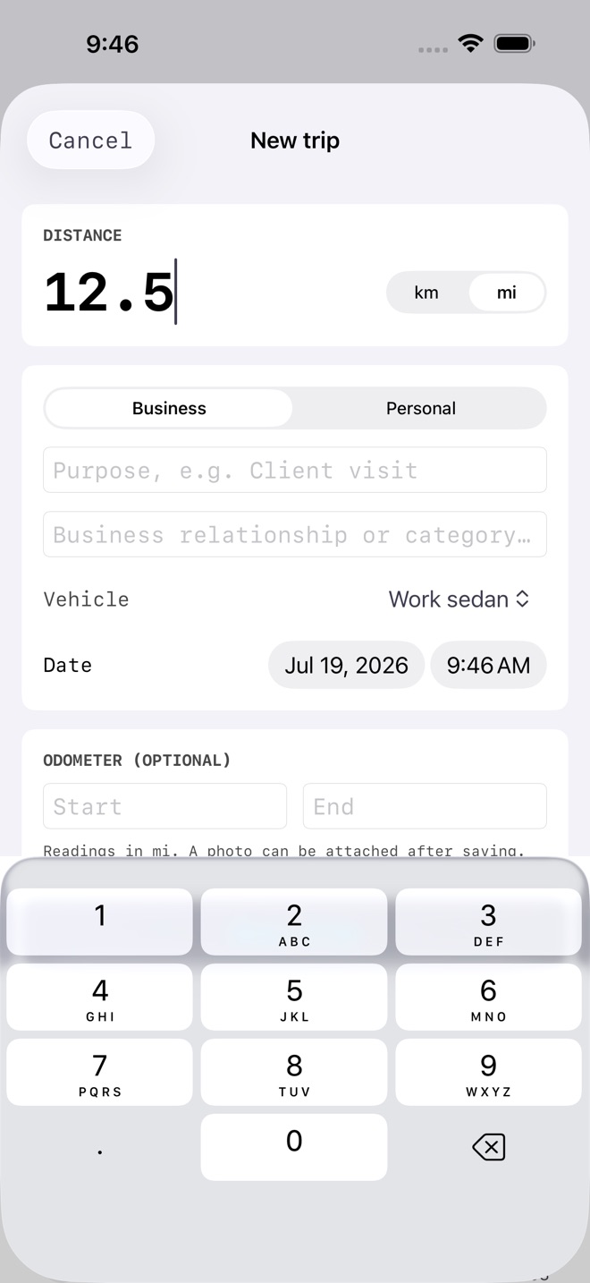MileMark: Mileage Log screenshot 2