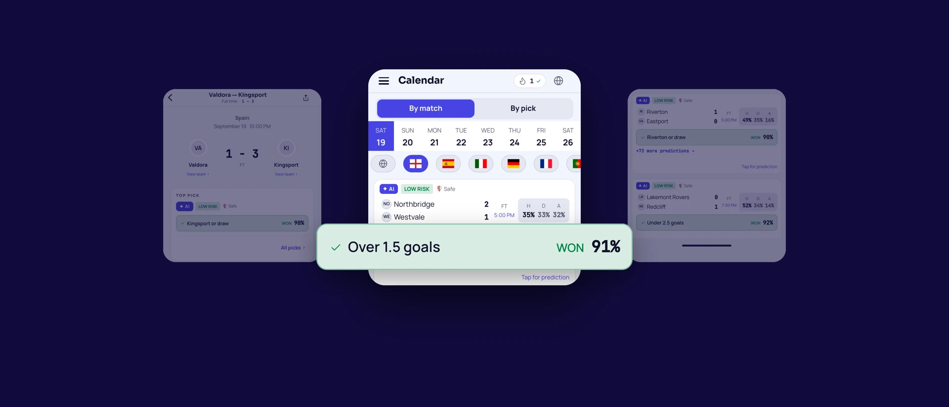 AI Soccer Betting Tips: Tipara product page header