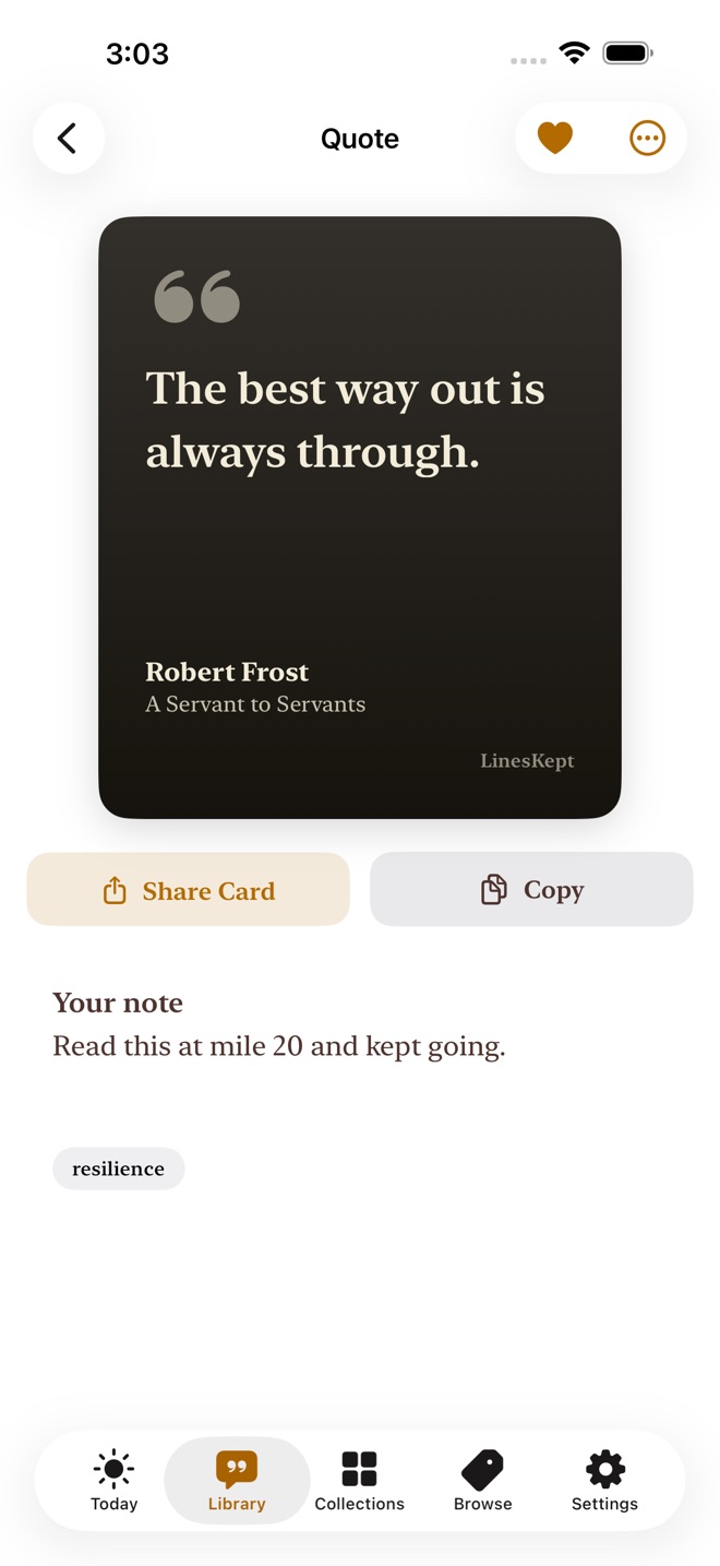LinesKept: Quote Keeper screenshot 2