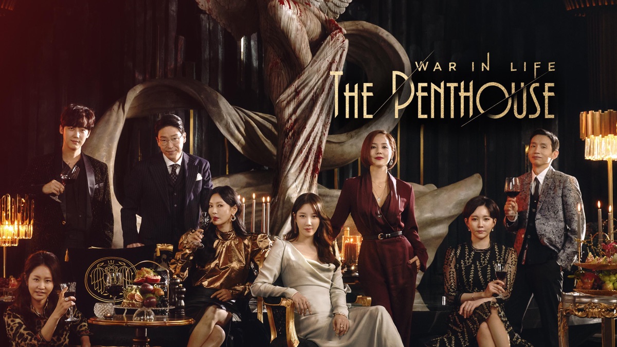 Poster The Penthouse menampilkan Lee Ji-ah, Kim So-yeon, dan Eugene