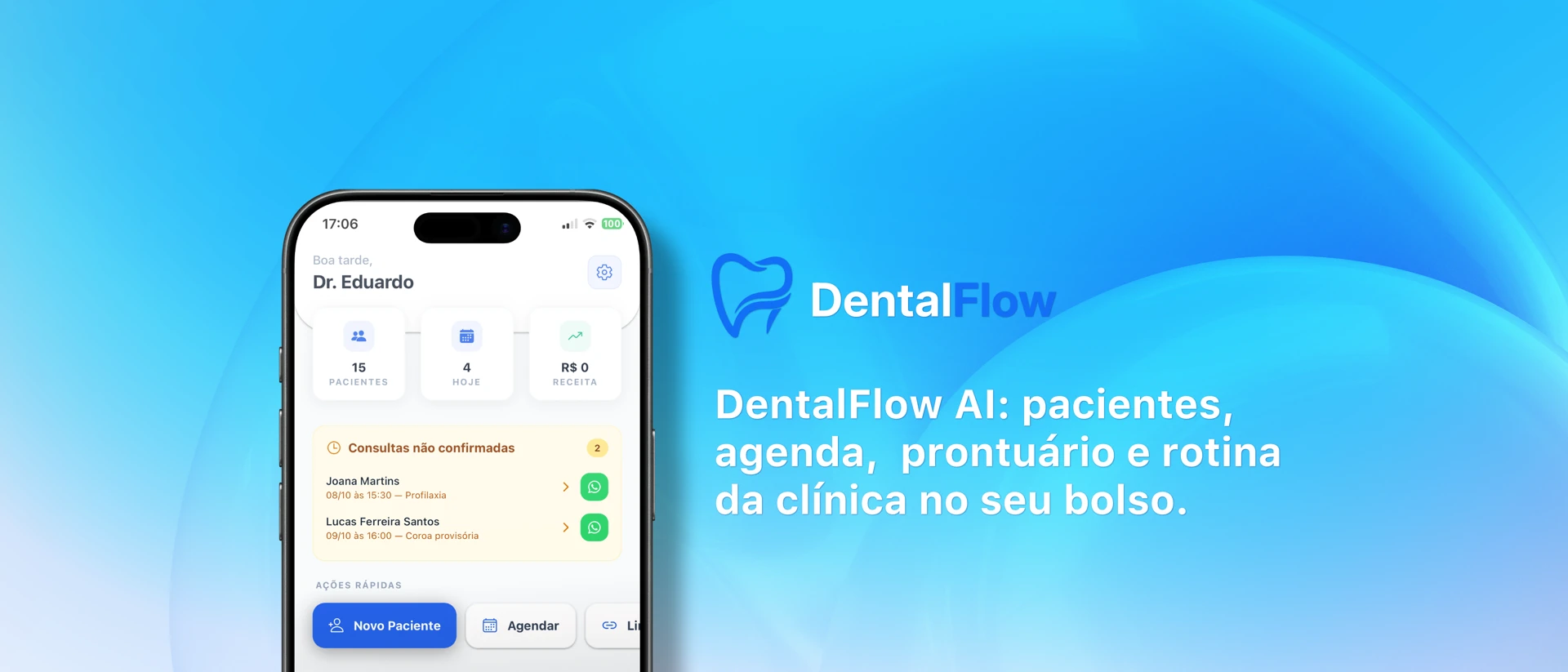 DentalFlow AI: Gestão Odonto product page header