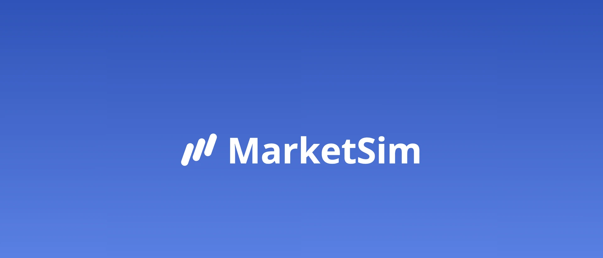 MarketSim product page header