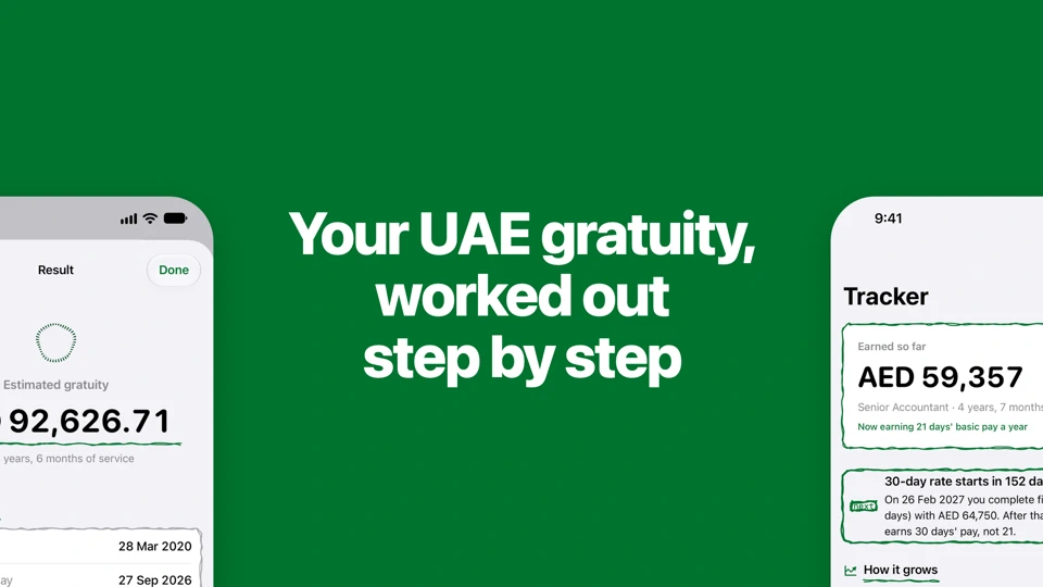 Gratuity Calculator : UAE App Store product page header