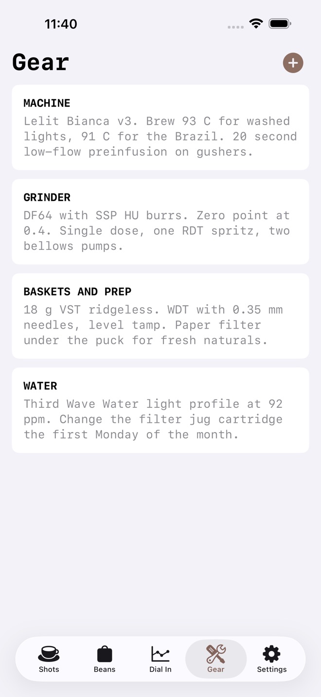 DialedIn: Espresso Log screenshot 4