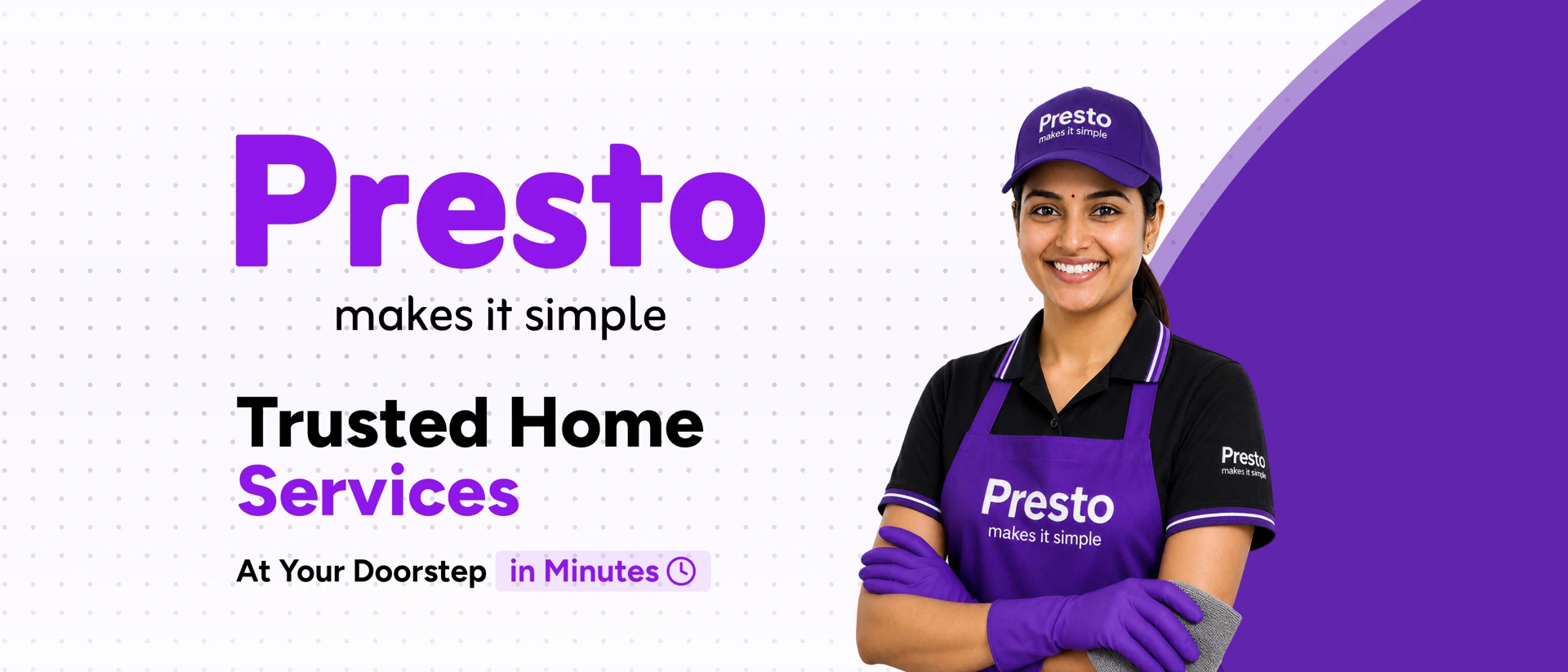 Presto: House Help in Minutes product page header