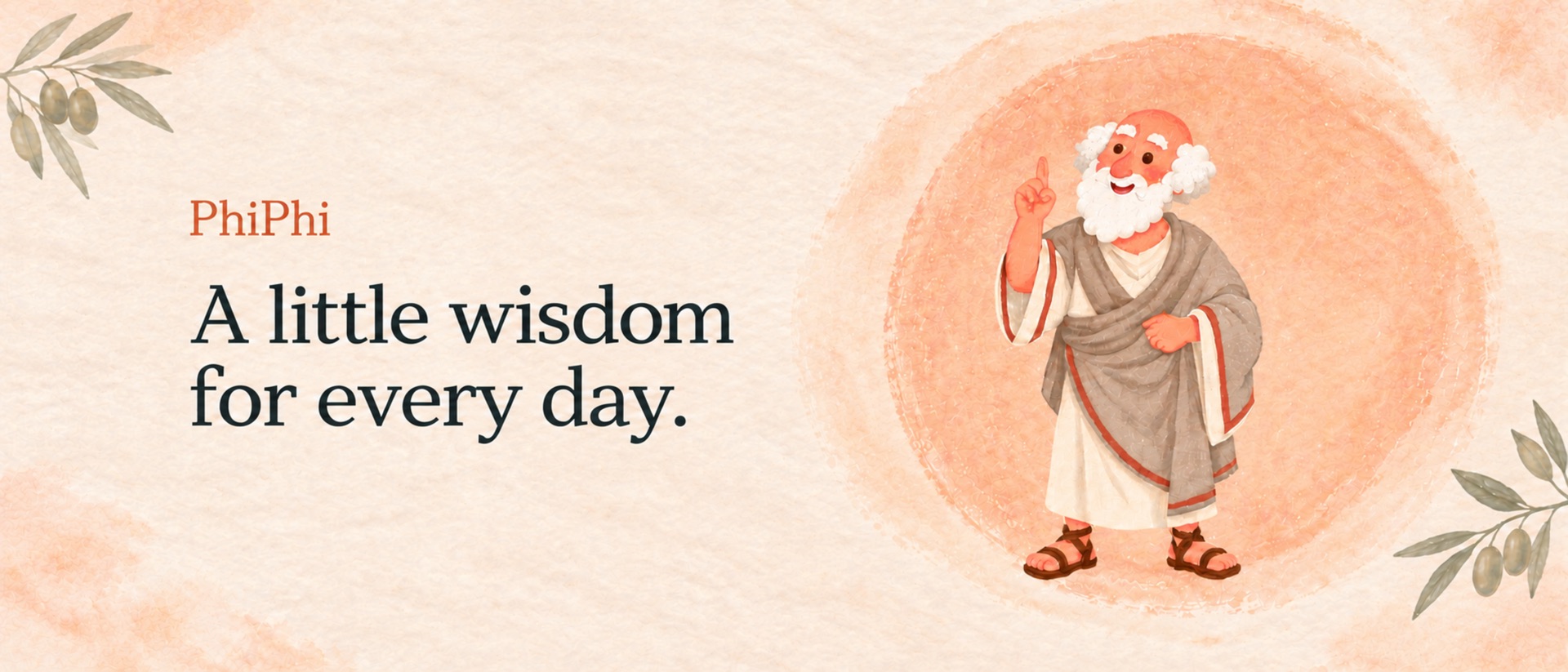 PhiPhi: Philosophical Wisdom product page header