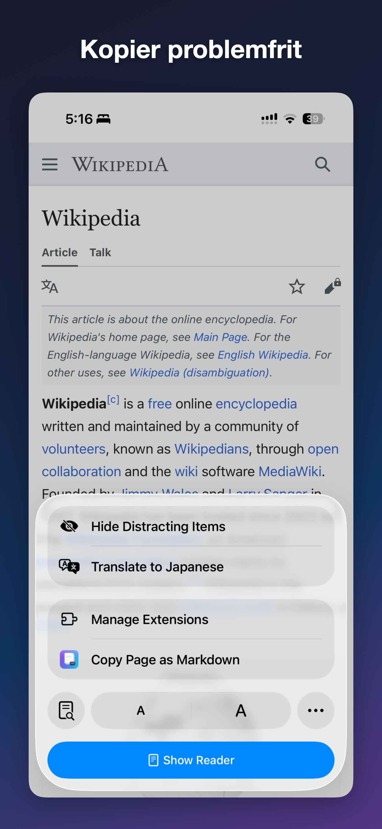 MDC - Markdown Copier iOS screenshot 3 showing app interface