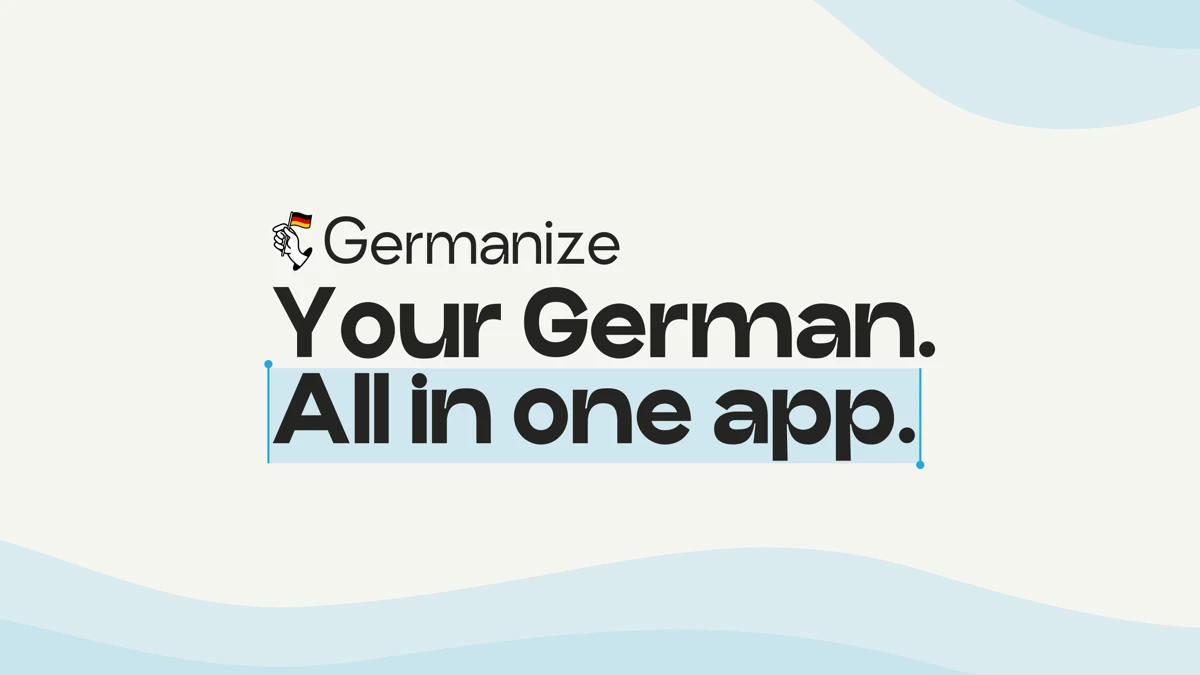 Germanize: Learn German App Store product page header