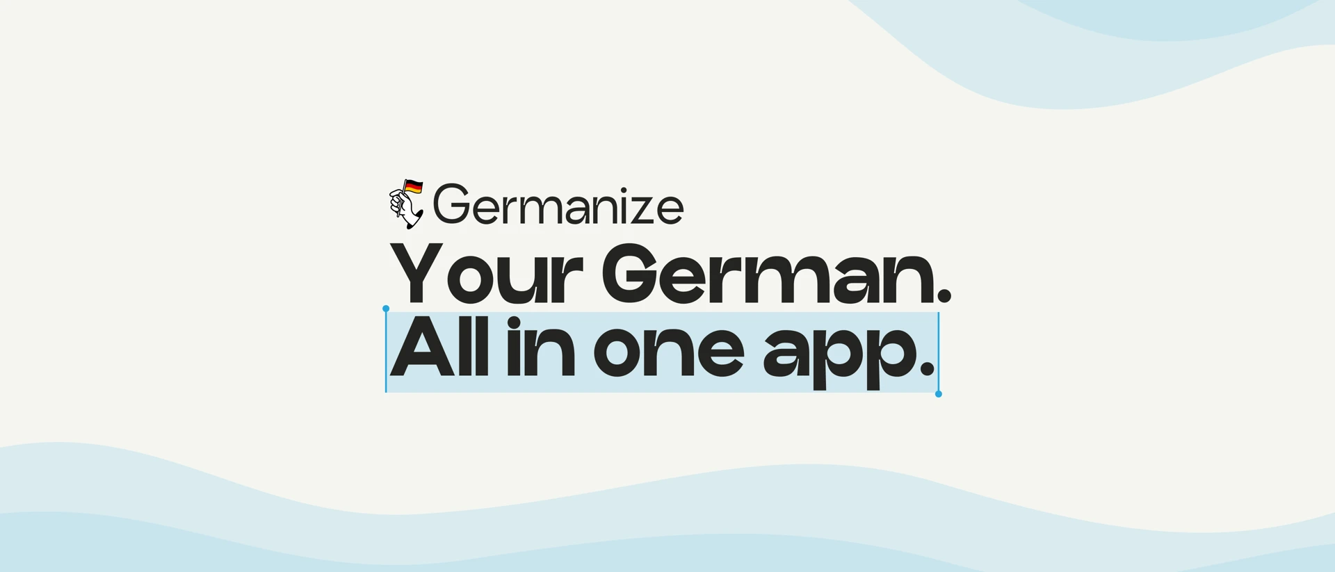 Germanize: Learn German product page header