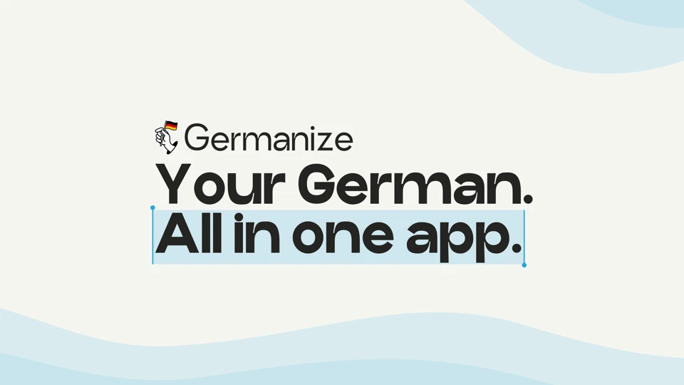 Germanize: Learn German App Store product page header