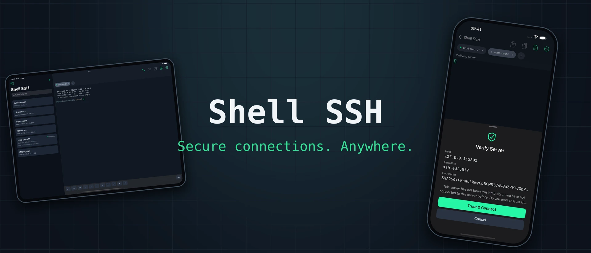 Shell SSH product page header