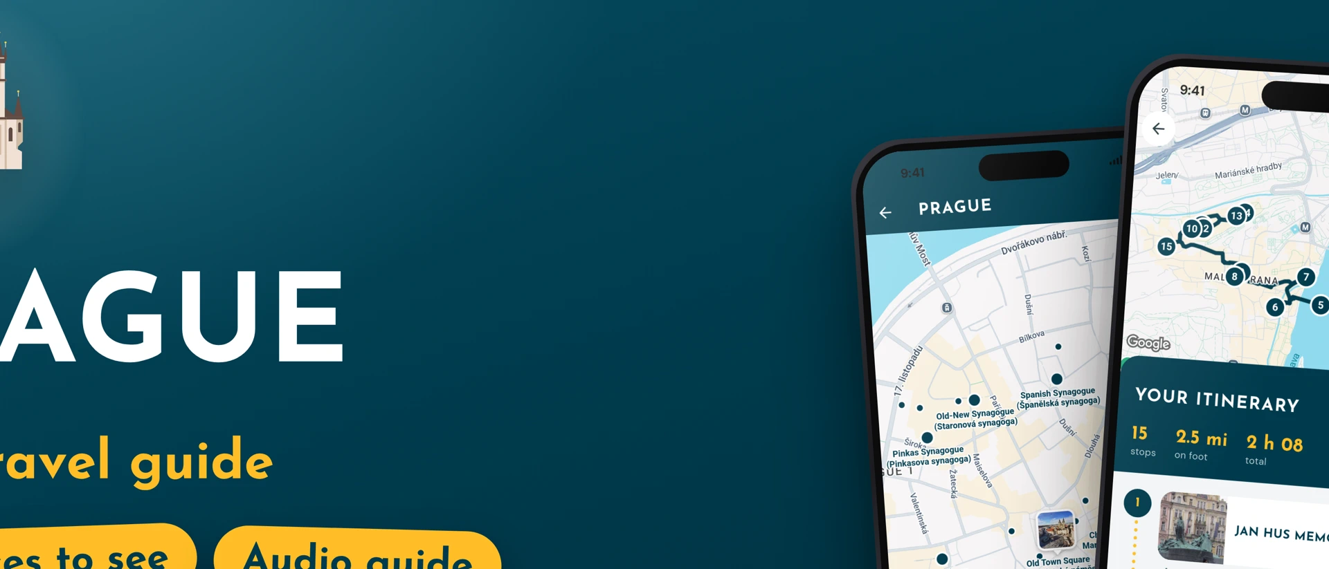 Prague Travel & Audio Guide product page header