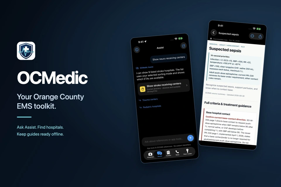 OCMedic App Store search result