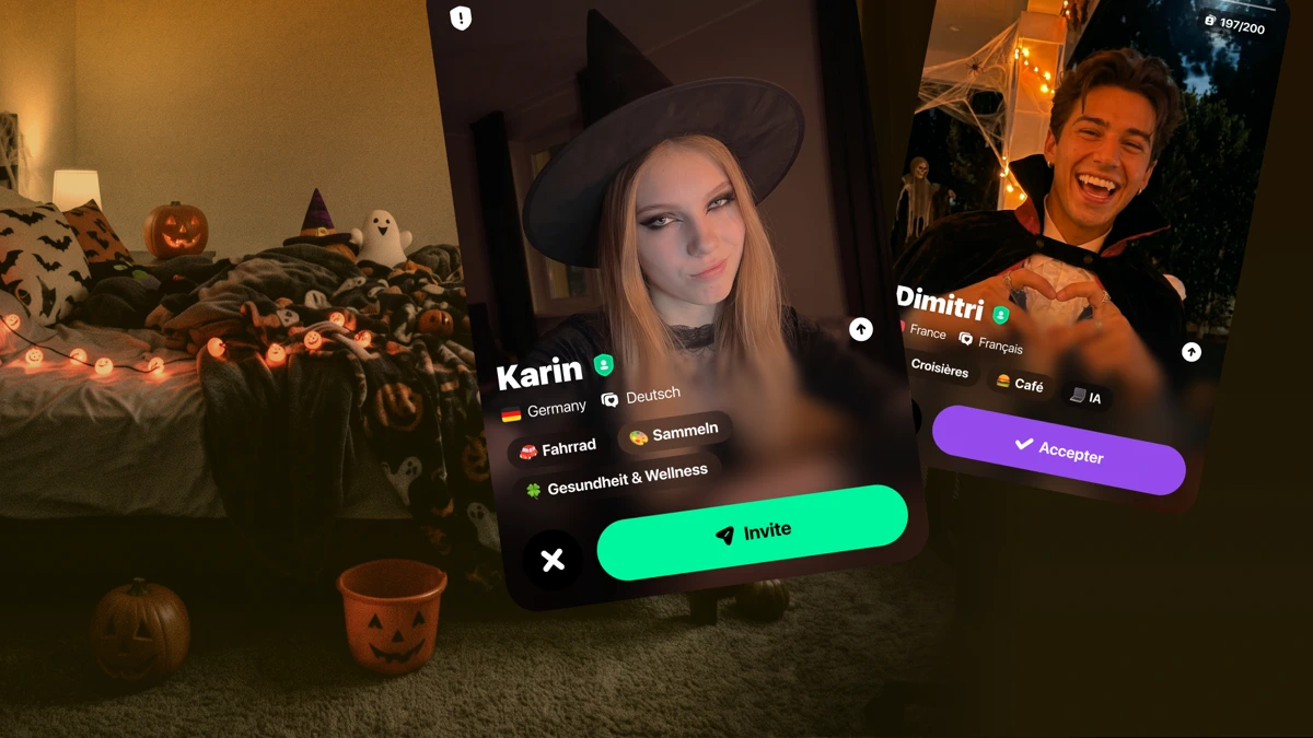 Azar: Chat, Meet Friends search result, In-app event: Too scary to hide