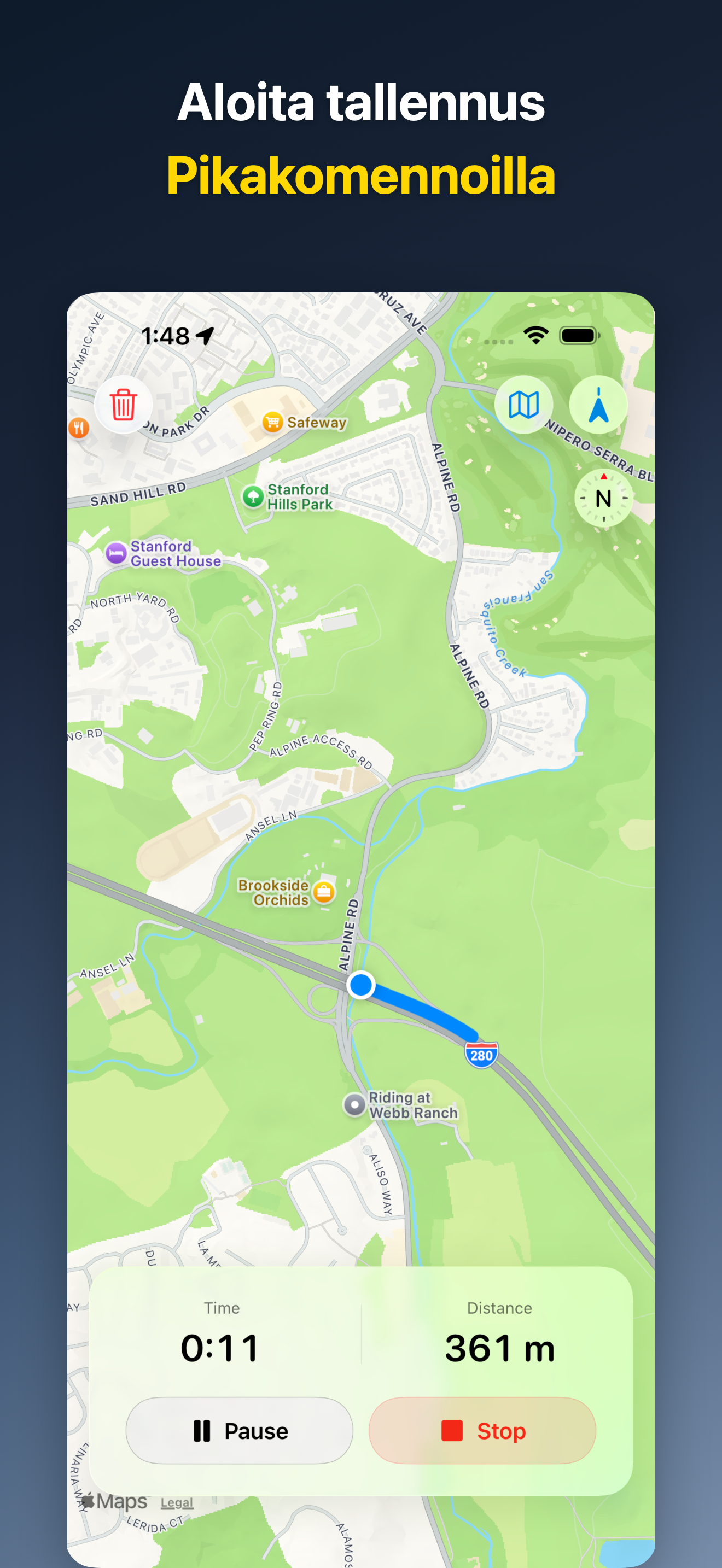 DriveTracker - Driving Log iOS screenshot 1 showing app interface