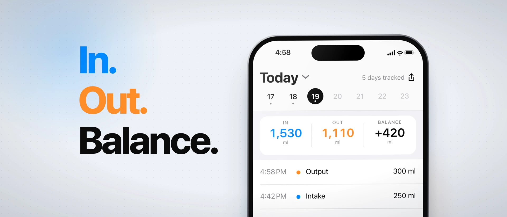 Bladder Diary: Fluid Balance product page header