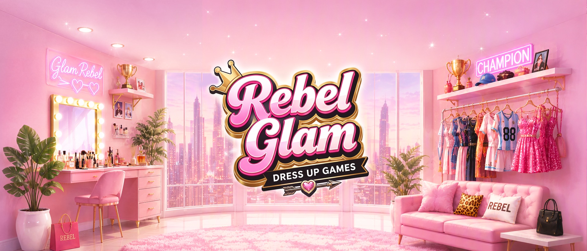 Rebel Glam: Dress Up Games product page header