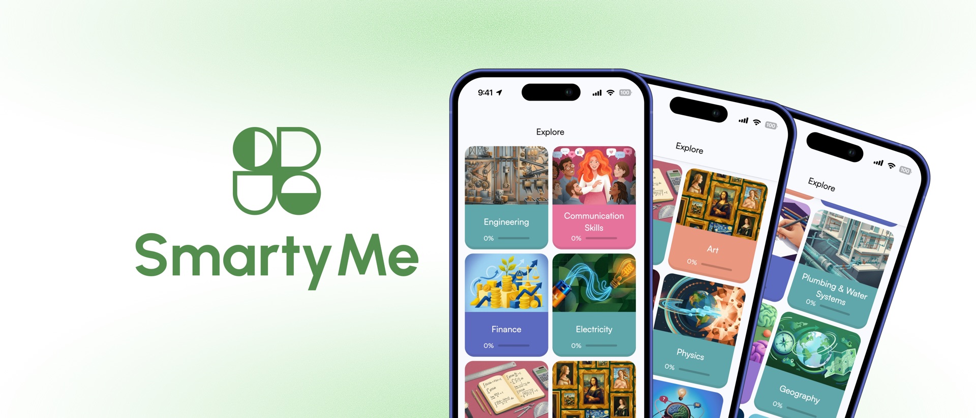 Micro Learning - SmartyMe product page header