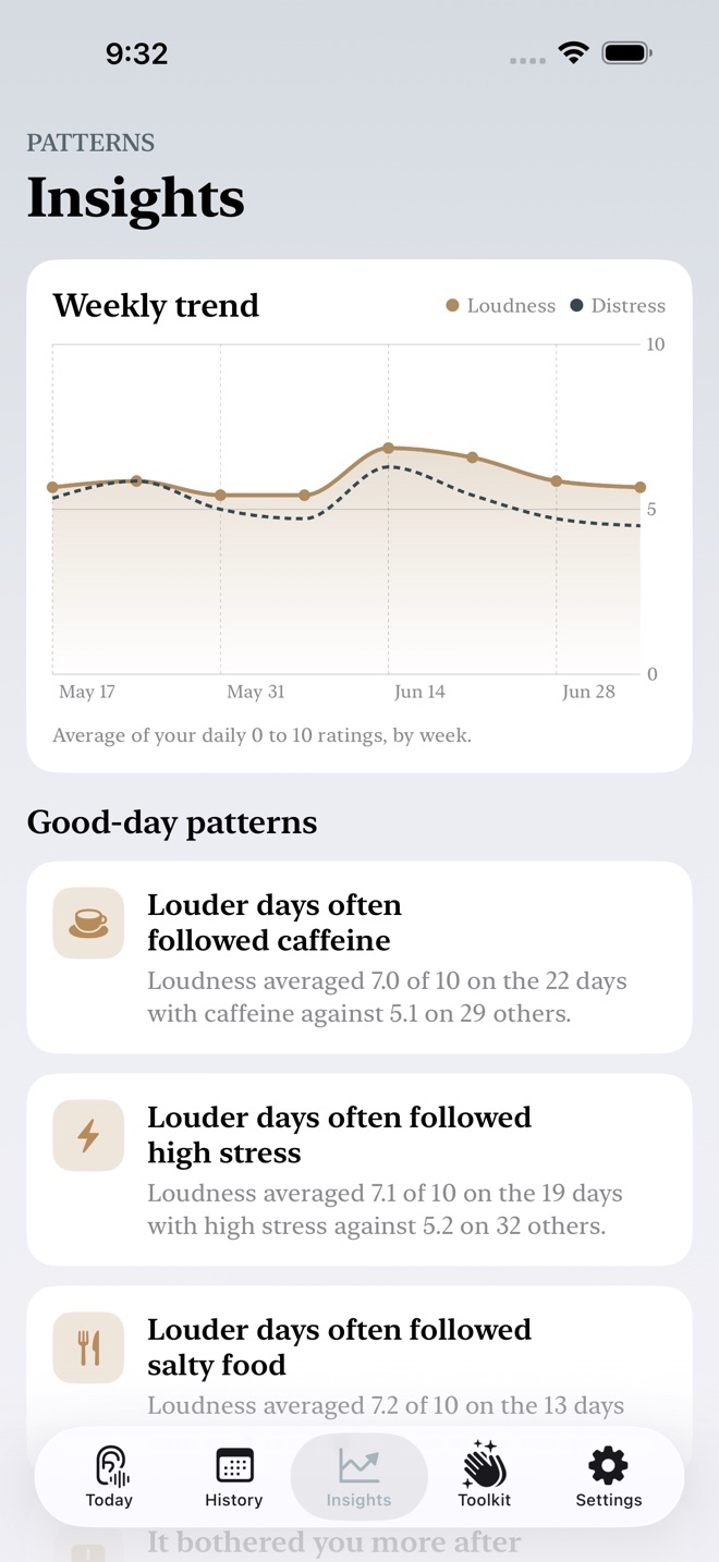 QuietLog: Tinnitus Diary capture d’écran 3
