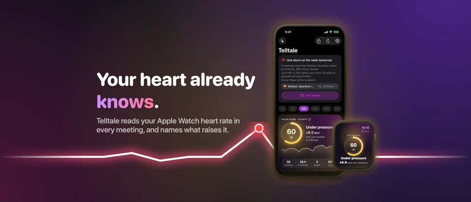 Telltale: Meeting Stress Coach App Store product page header