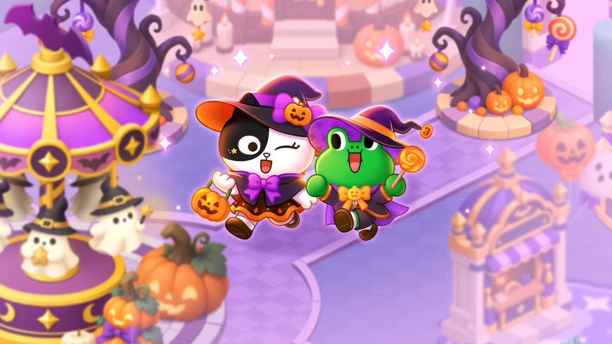 LINE マジマジ：爽快魔法マージパズル search result, In-app event: ハロウィンデコレーションイベント