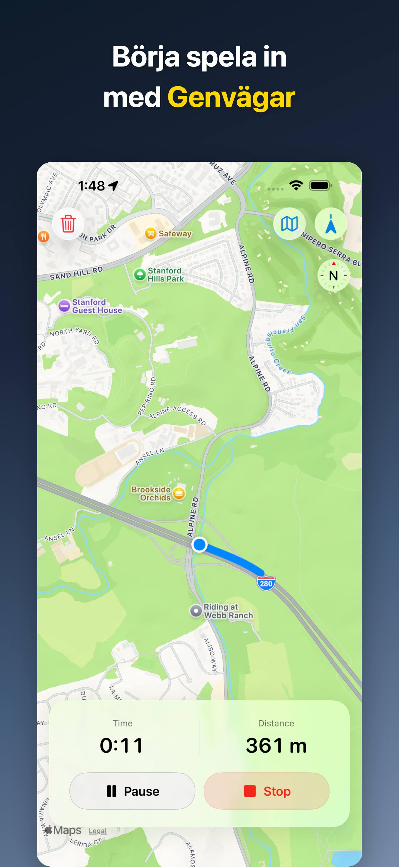 DriveTracker - Driving Log iOS screenshot 1 showing app interface