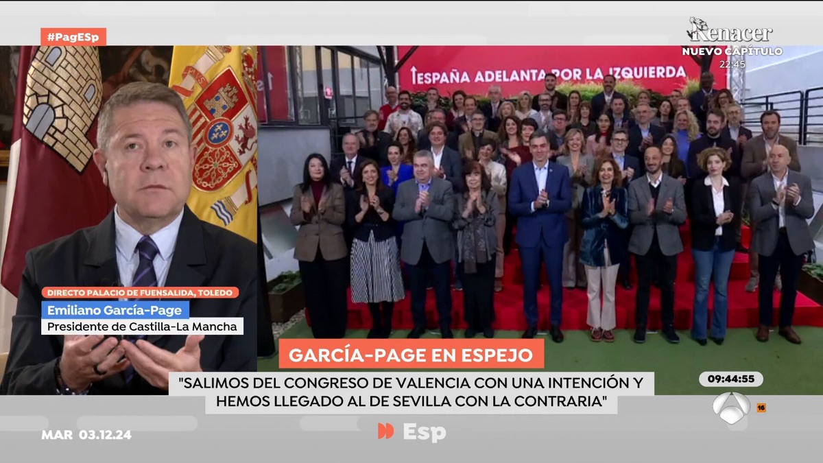 Emiliano García- Page, crítico con la actuación de Pedro Sánchez en el ...