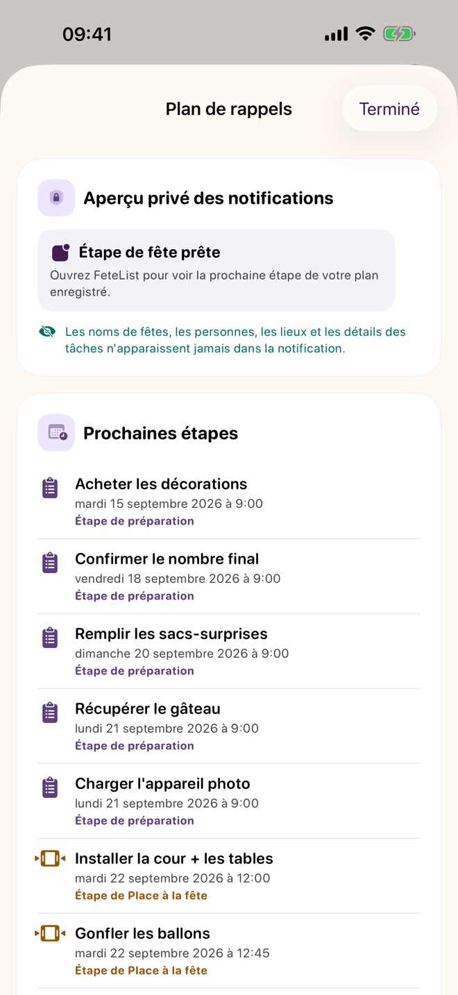 FeteList: Planifier sa fête capture d’écran 5