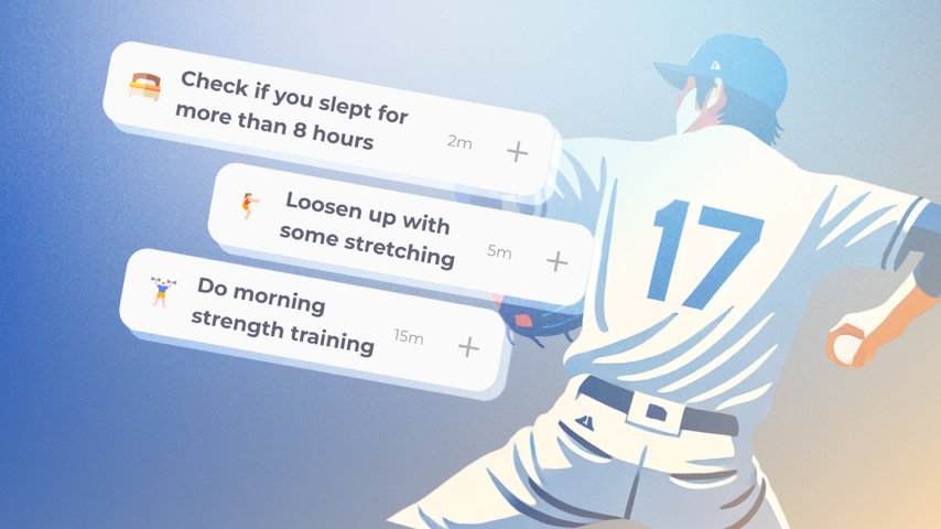 Try a baseball MVP's routine! Premiere