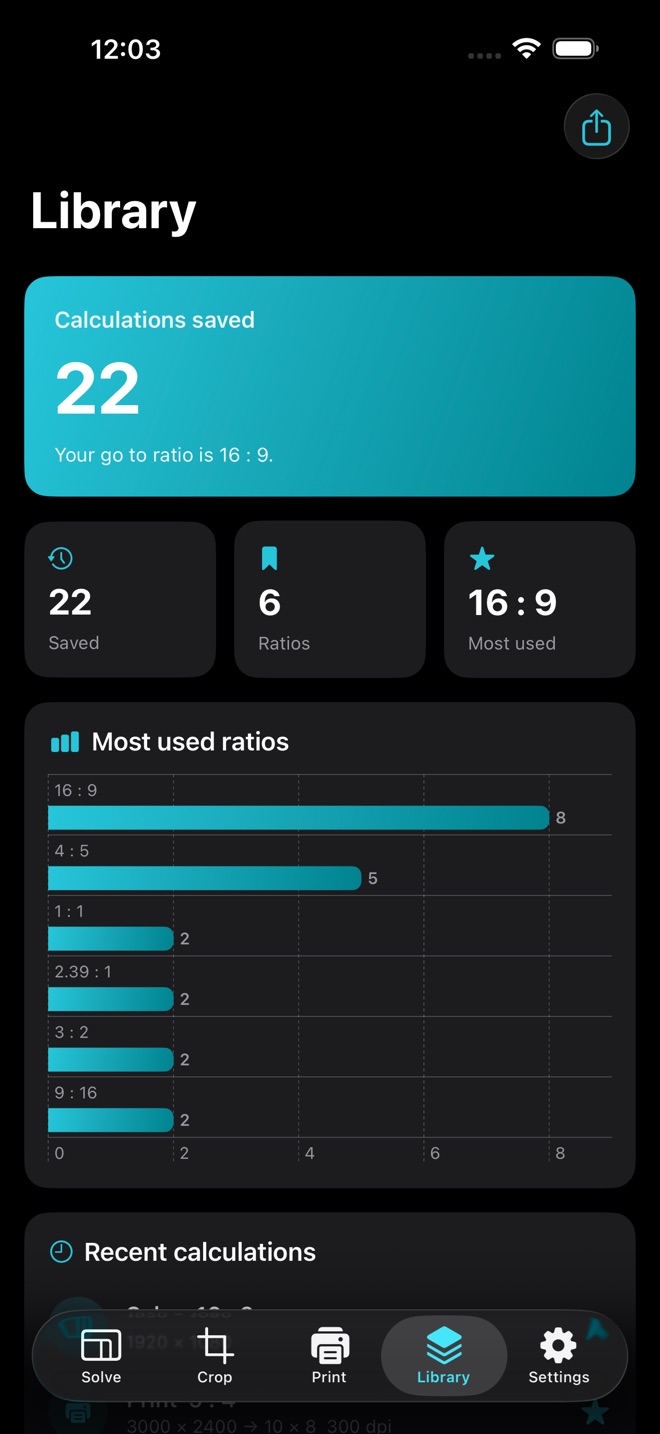 AspectCalc: Ratio & Crop screenshot 4