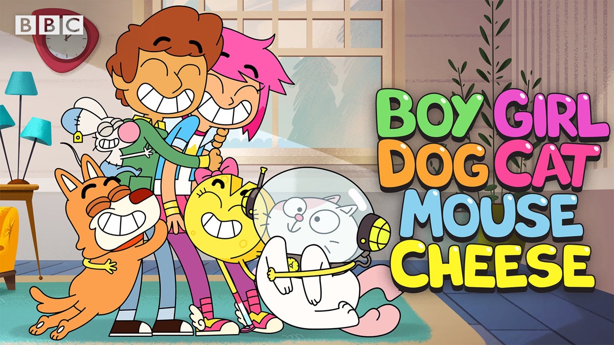 boy-girl-dog-cat-mouse-cheese-apple-tv