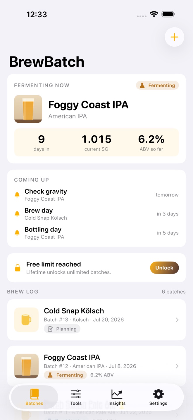 BrewBatch: Carnet de brassage capture d’écran 1