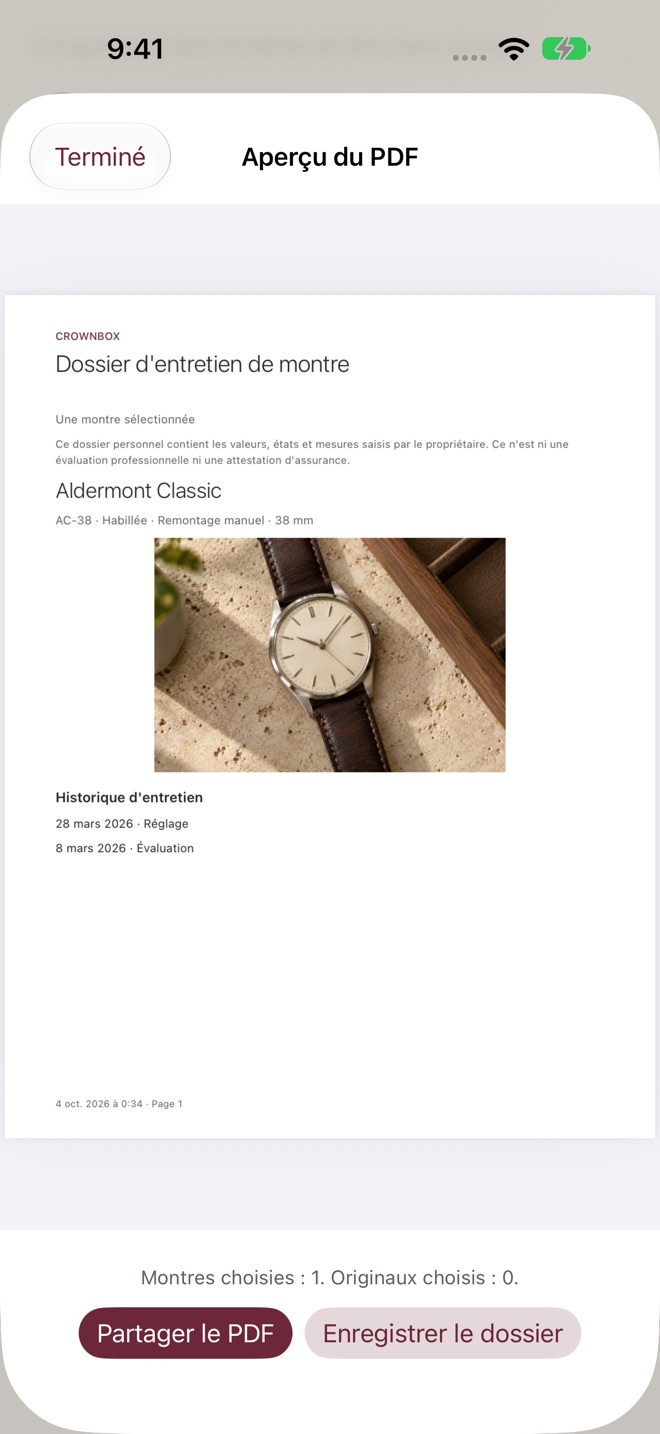 CrownBox : Collection montres capture d’écran 8