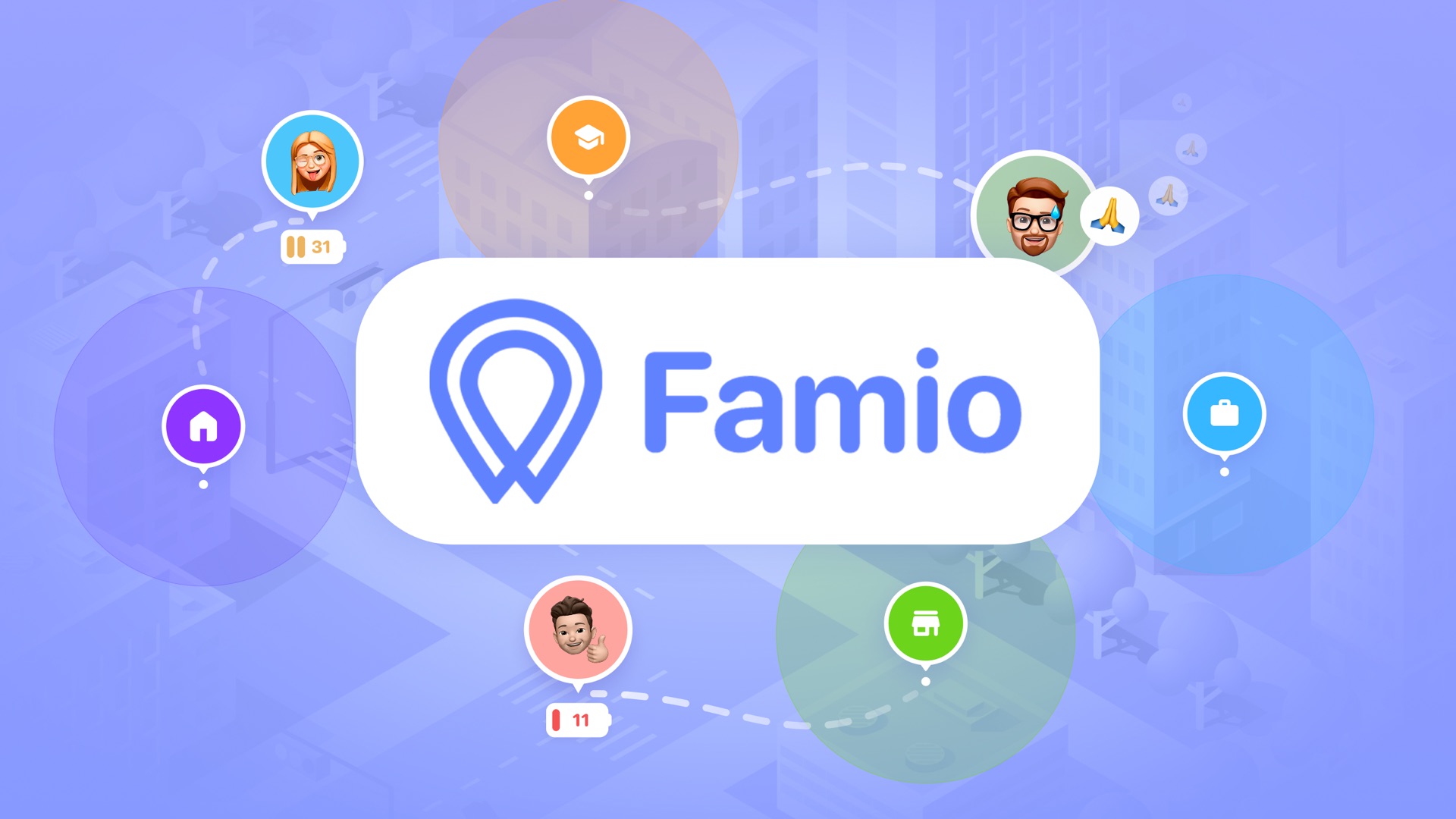 Famio: Find My Family, Friends product page header