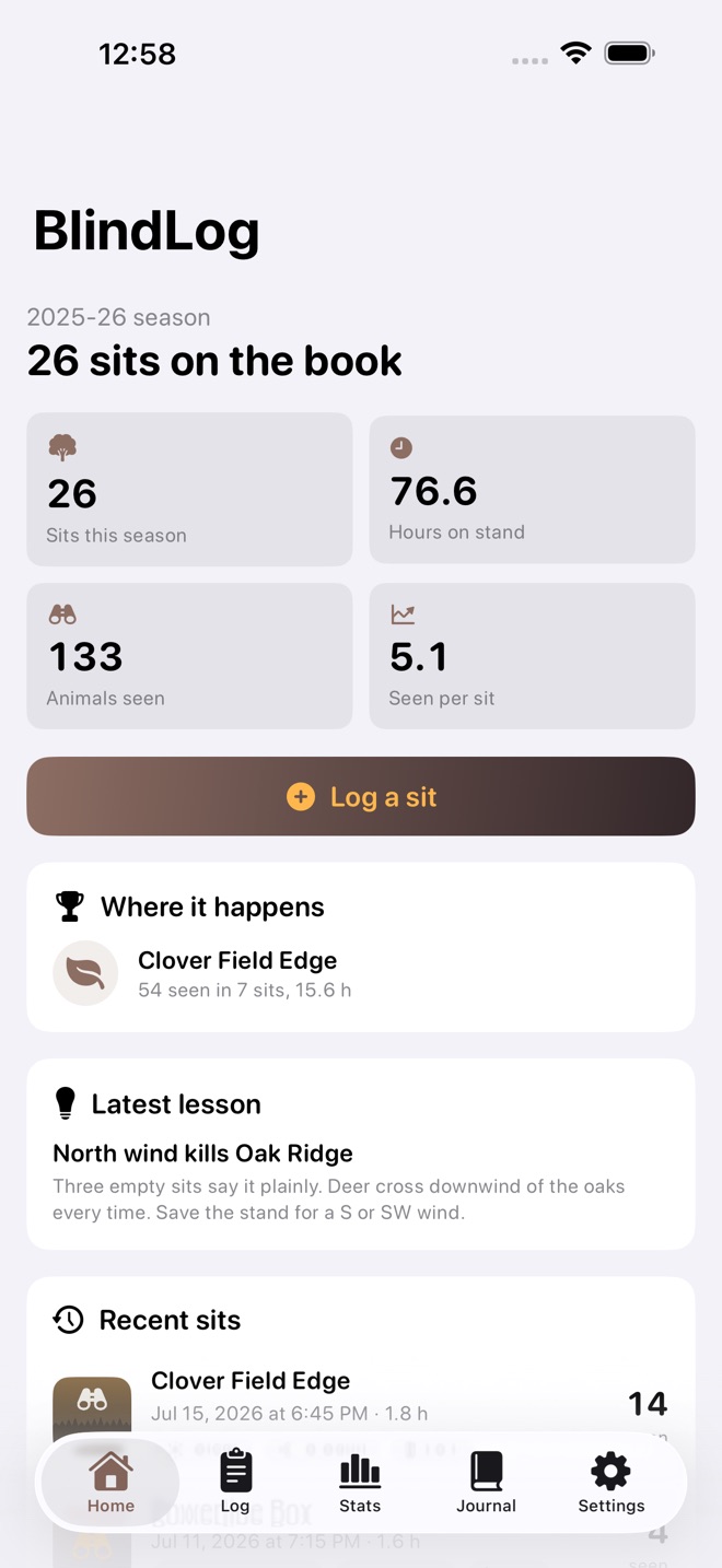 BlindLog: Hunt Journal screenshot 1