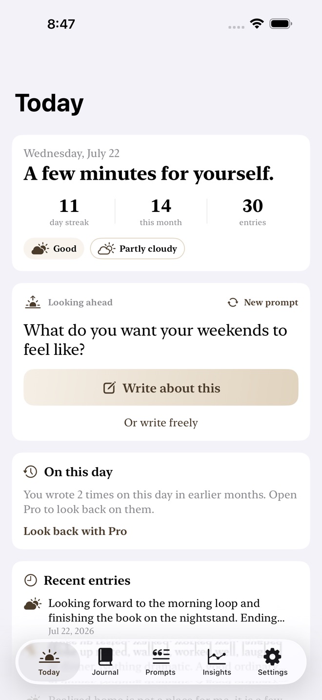 Inklet: Daily Journal screenshot 1