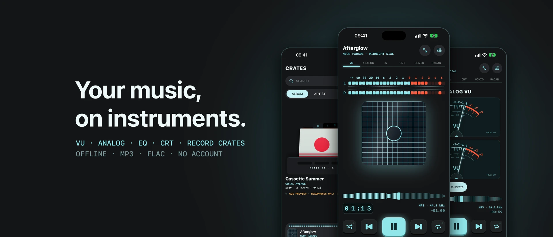 Headroom: VU Music Player App Store product page header