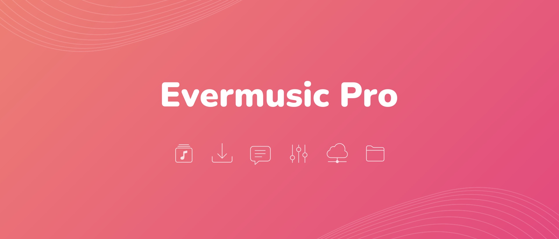 Evermusic Pro: music player product page header