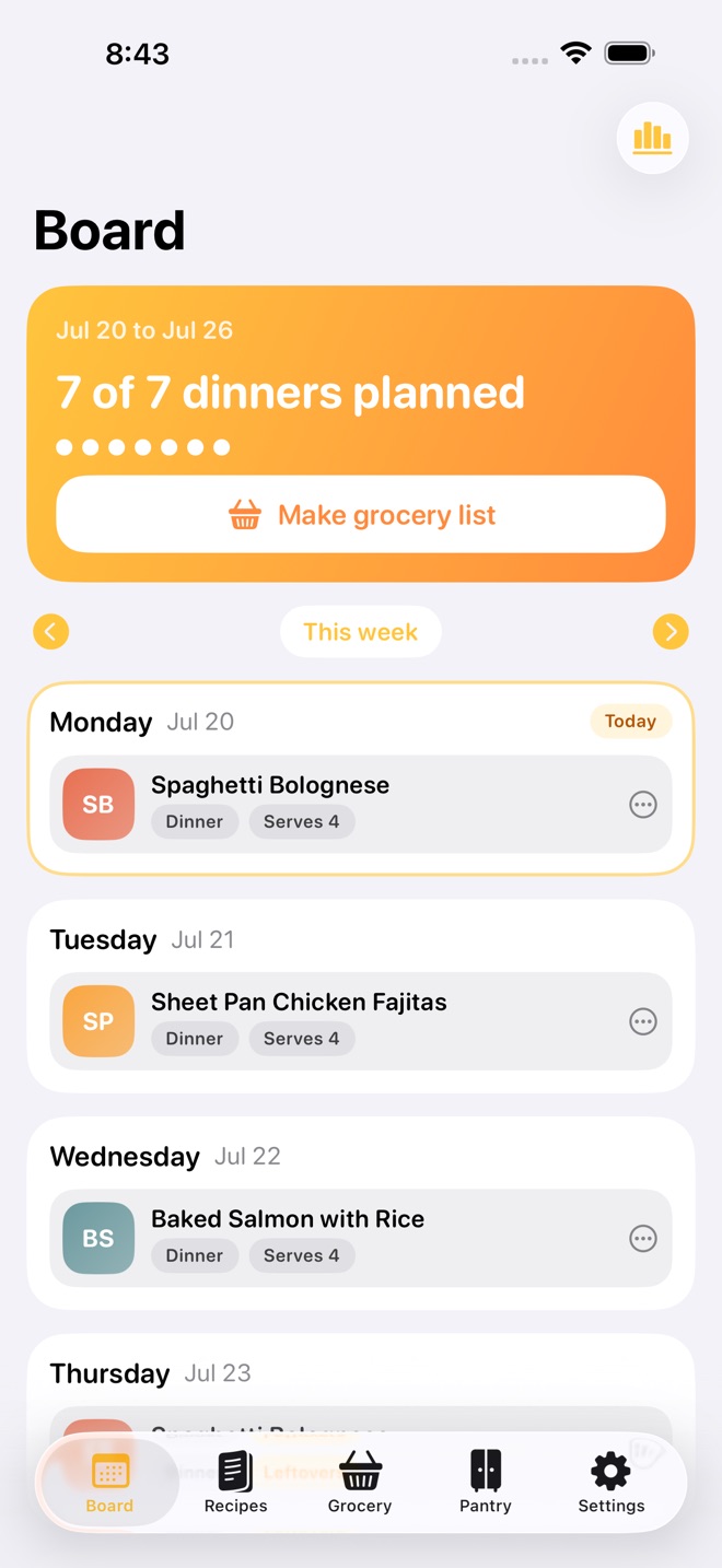 PlateJar : repas et épicerie capture d’écran 1