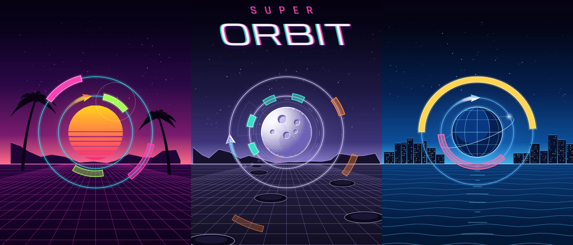 Super Orbit: Neon Arcade product page header