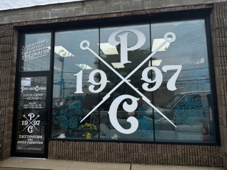 Pete and Cubo's tattoo studio in Rockaway Beach