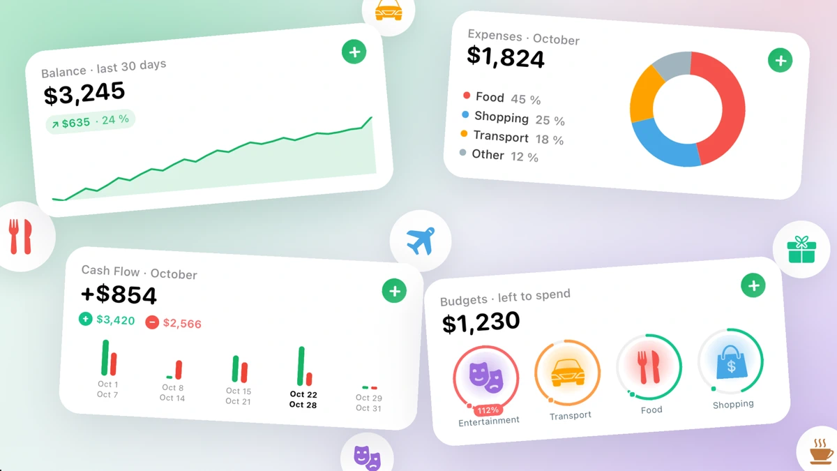 Expense & Budget App: Spendee search result, In-app event: Home Screen Widgets