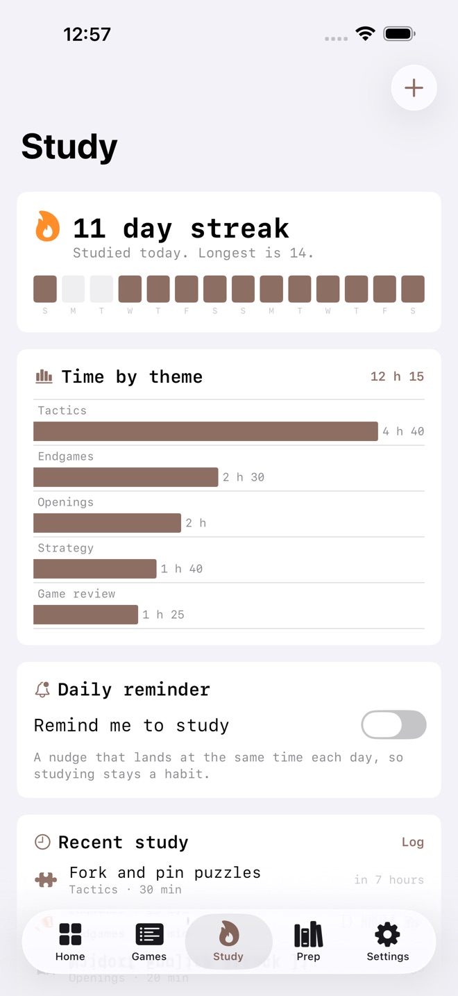 ChessGrind: Study Planner capture d’écran 3