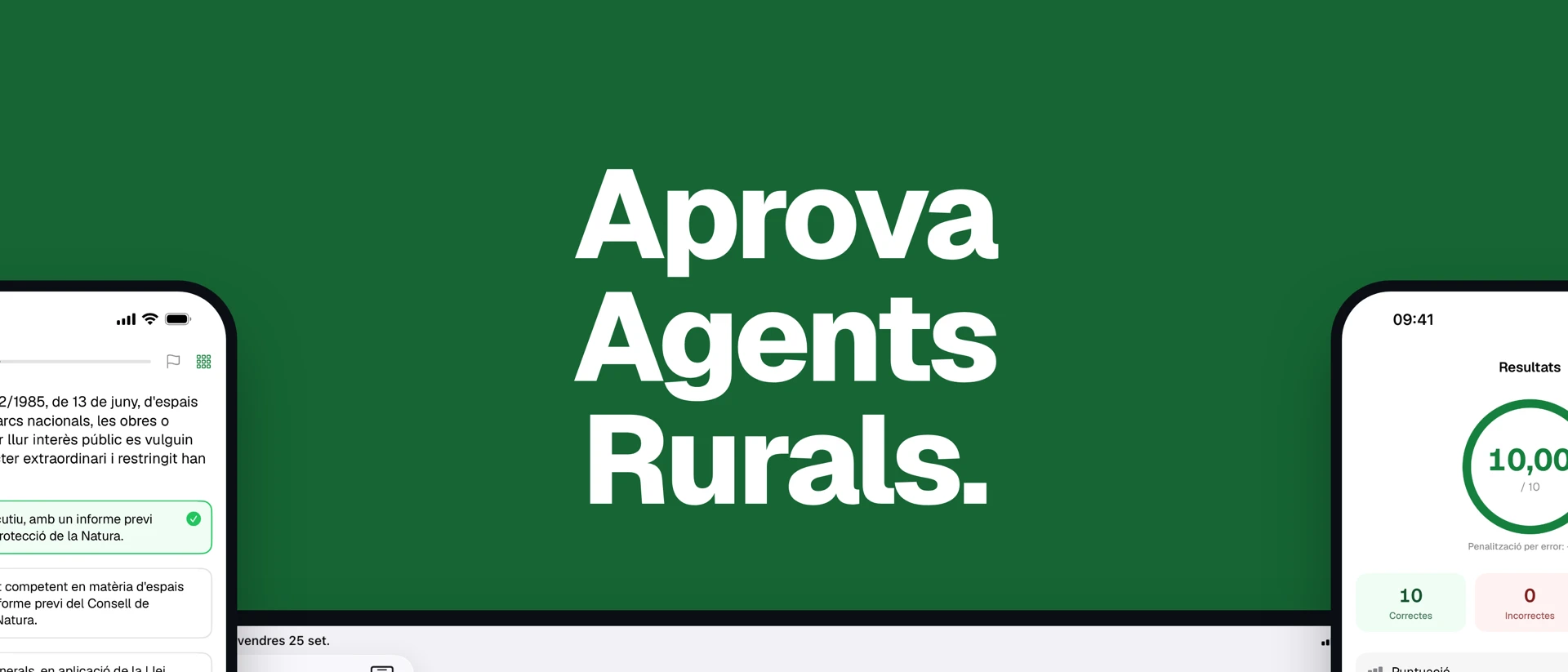 Tests Agents Rurals: Oposició product page header