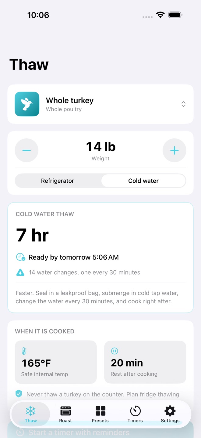 ThawTime: Safe Defrost screenshot 1