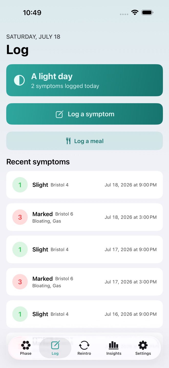 GutPhase: Low-FODMAP screenshot 2