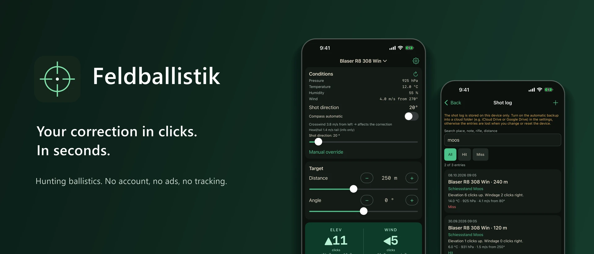 Feldballistik: Hunt Ballistics product page header